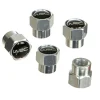 5 bouchons de valve noir