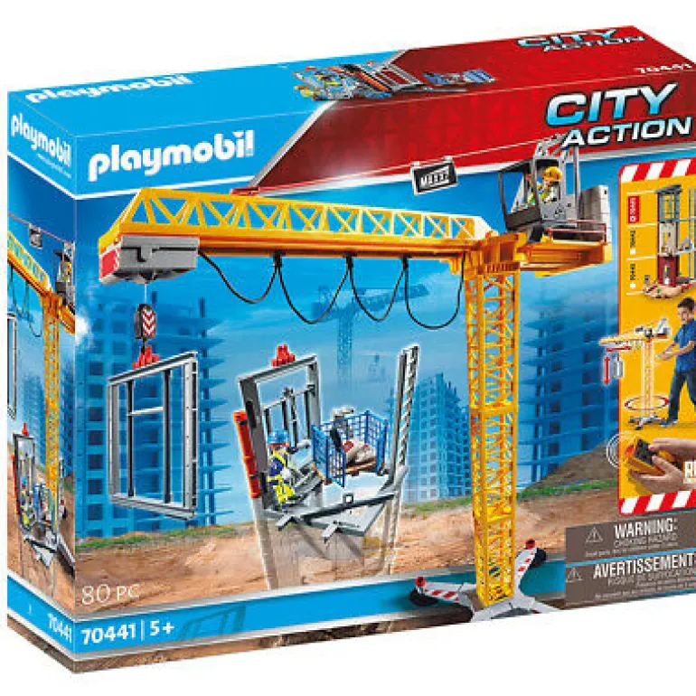 70441 Grue radiocommandée + mur de construction