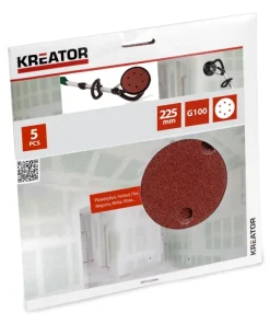 5 x papier abrasif 225 mm K100