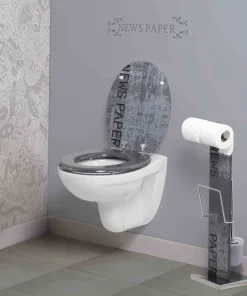Abattant de toilette grafic line newspaper