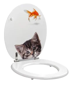 Abattant de toilette poisson / chat