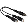 Adapteur cinch-plug 2 cinch socket