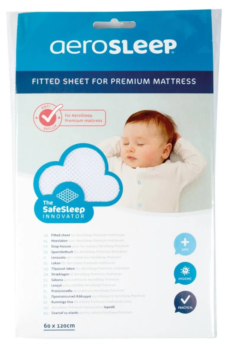 Aerosleep Drap Housse Premium 60x120cm blanc