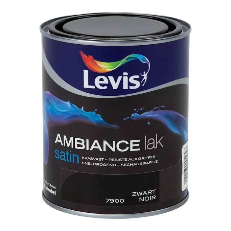Ambiance laque satin noir 750 ml