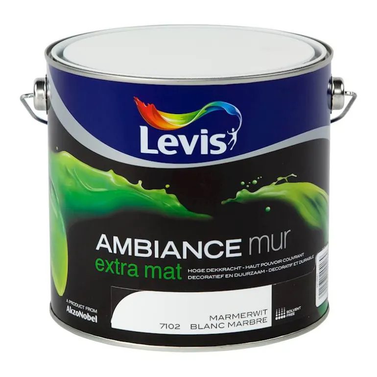 Ambiance mur extra mat blanc marbre 2,5 L