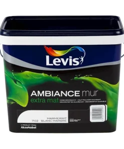 Ambiance mur extra mat blanc marbre 5 L