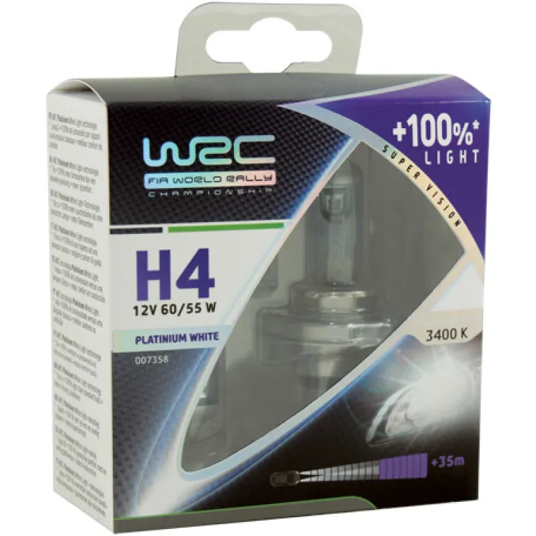 Ampoule H4 Platinium white +100% - 2 pièces