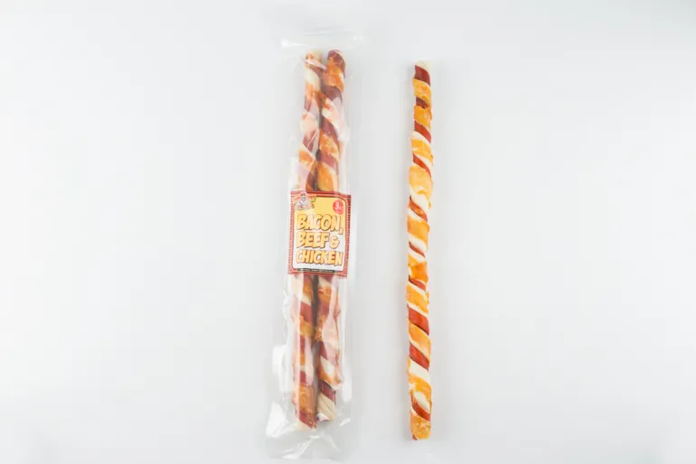 Bacon beef chicken roll 40 cm - 2 pièces