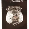 Badge de police argenté