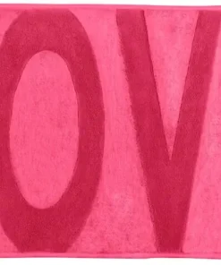 Bain tapis memory foam love sweet pink