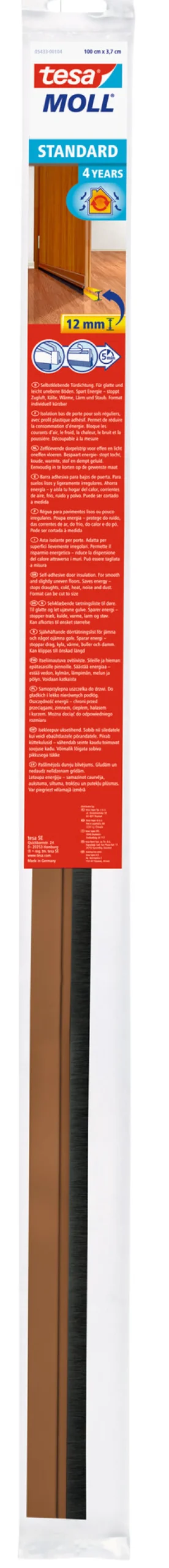 Bas de porte adhésif 1 m x 37 mm brun