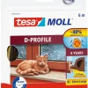 Bas de porte adhésif 9 mm x 6 m brun