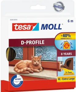 Bas de porte adhésif 9 mm x 6 m brun