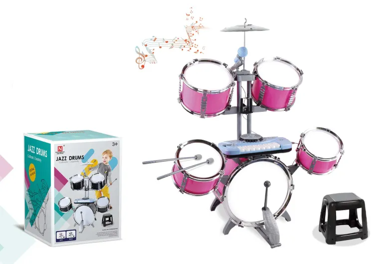 Batterie pour Enfants - Instrument pour Enfants - Rose