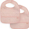 Bavoir imperméable Snake Pale Pink (2 pièces)