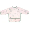 Bavoir manches longues rose