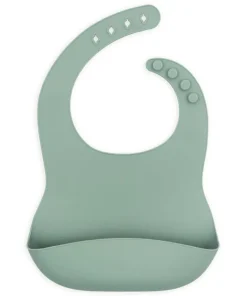 Bavoir Silicone Ash Green