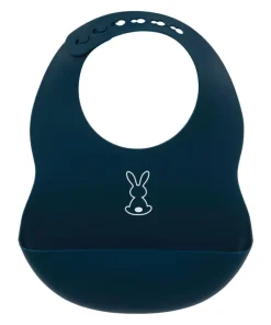 Bavoir Silicone Bleu Foncé