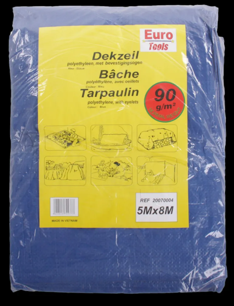 Bâche 5x8m 90g bleu