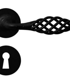 Bequille avec rosace et entree fer noir