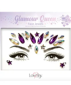 Bijoux de visage Glamour Queen - Multicolore