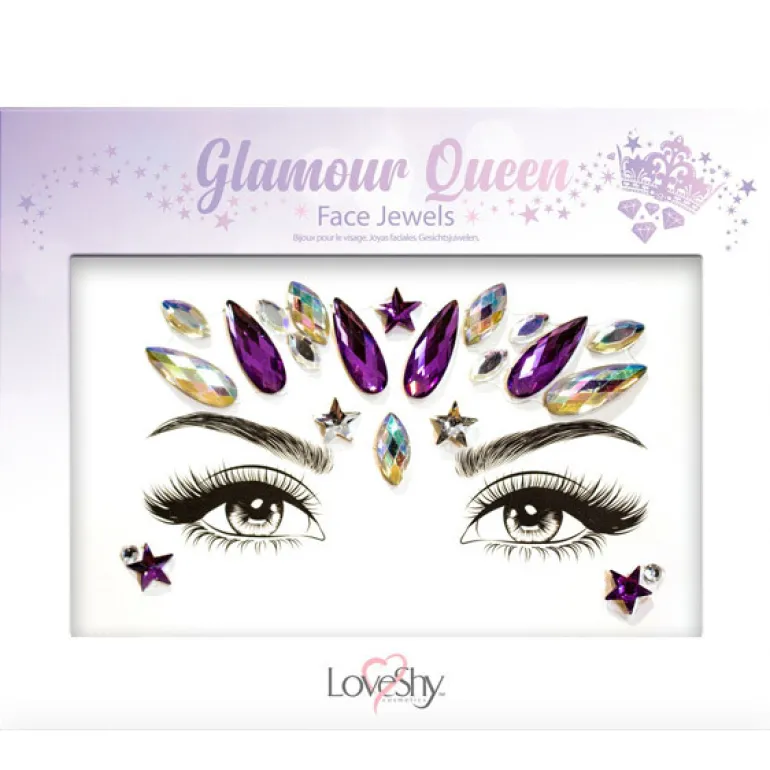 Bijoux de visage Glamour Queen - Multicolore