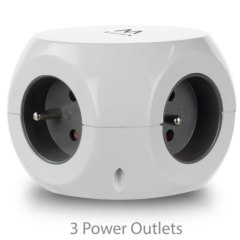 Bloc multiprise cubique compact avec des ports USB EW3952