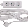 Bloc multi-prises avec corde 5 m blanc 3 x 16 A