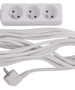 Bloc multi-prises avec corde 5 m blanc 3 x 16 A