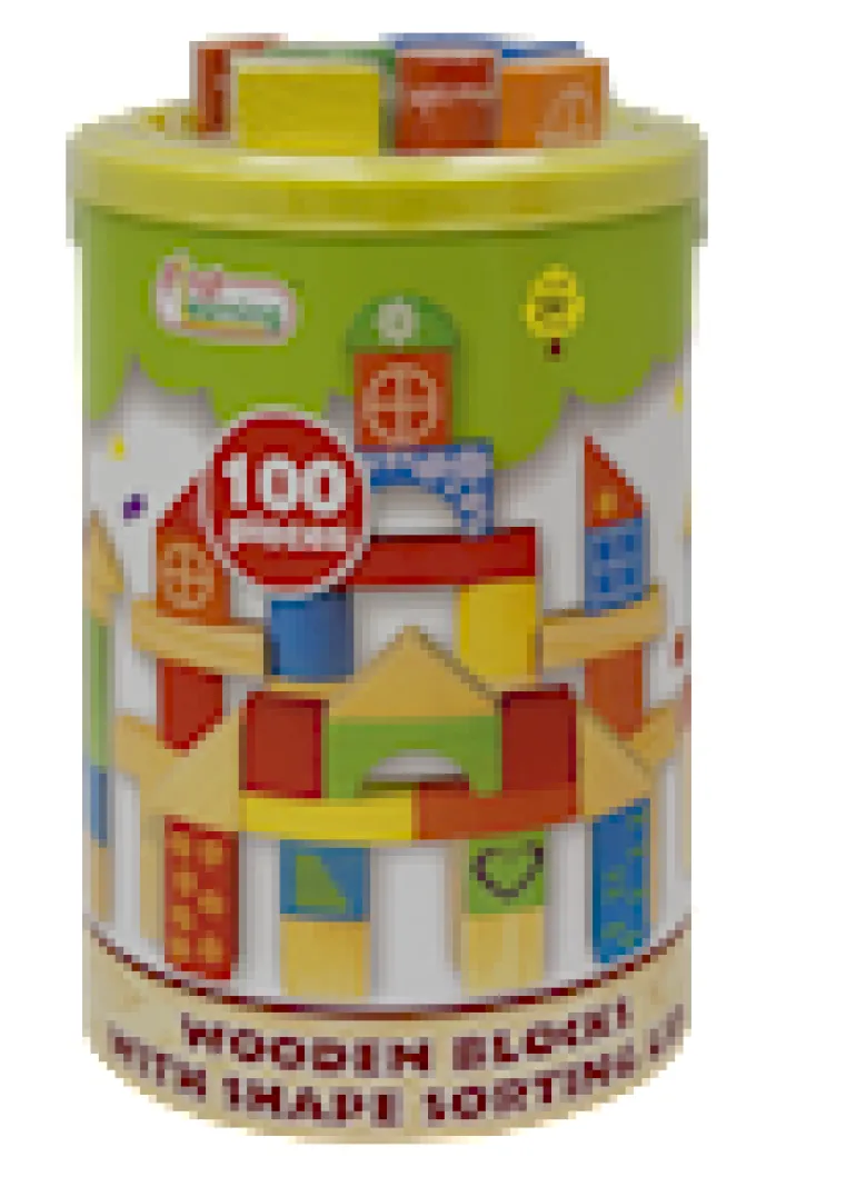 Blocs en bois 100 pièces