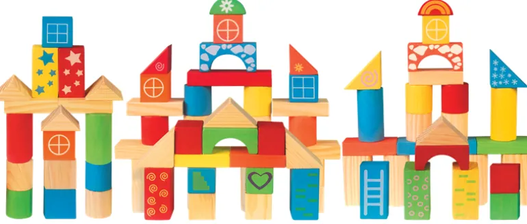 Blocs en bois 100 pièces