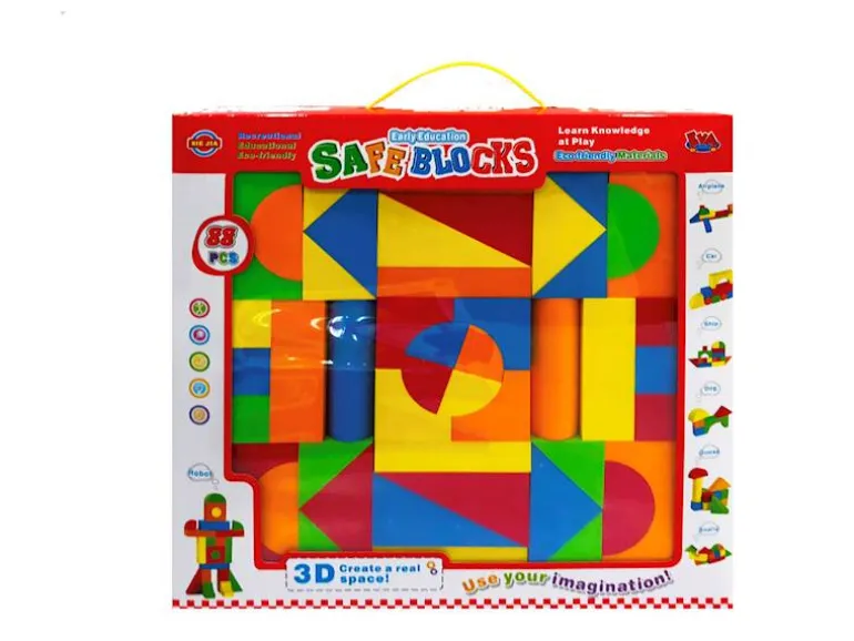 Boite avec blocs 88 pièces