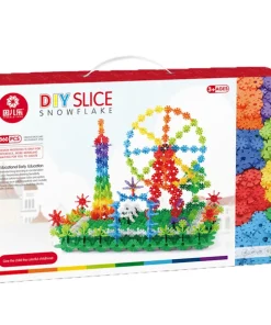 Boite avec des disques fleurs colorés