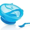 Bol ventouse avec cuillère - bleu - 6m+
