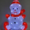 Bonhomme Neige patin acryl LED 50 cm