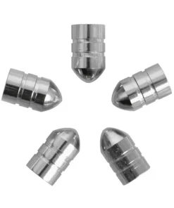 Bouchons de valve argent 5 pièces