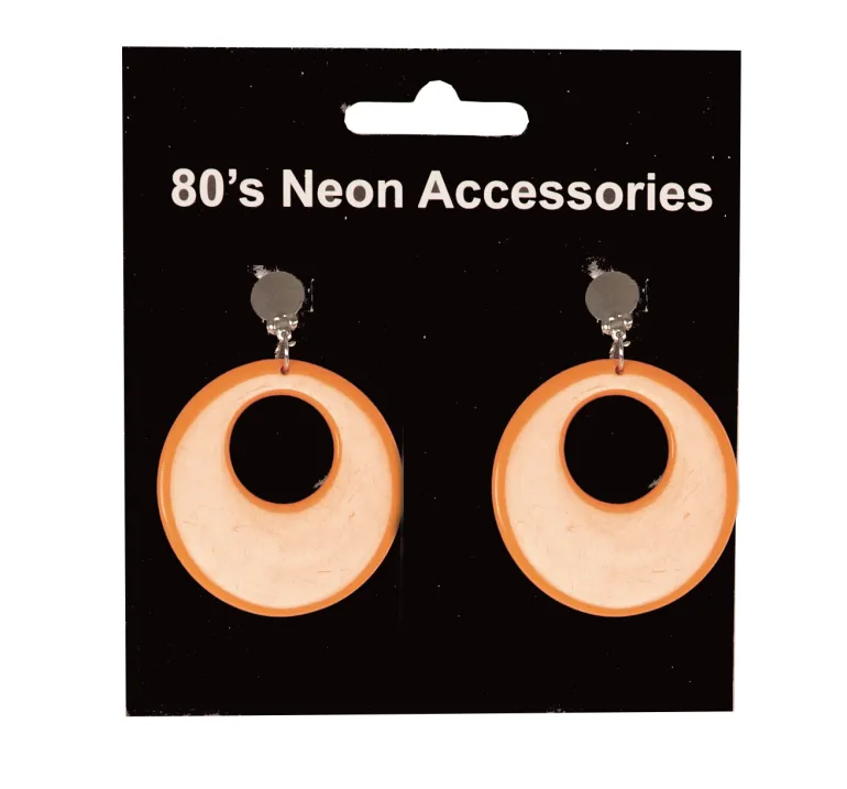 Boucles d'Oreilles Fluo Orange