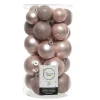 Boule Noël Paillettes Rose Poudre - 30 pièces