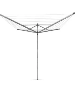 Brabantia Lift-O-Matic séchoir à linge avec ancrage au sol métallique - 50m - Gris métallique