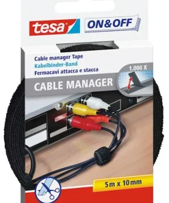 Cable Manager Universel 10 mm x 500 cm noir