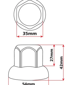 Cache Ecrous RVS x10 33mm