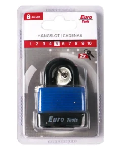 Cadenas 40 mm bleu + 2 clés