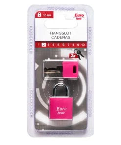 Cadenas alu 20 mm rose + 2 cléss
