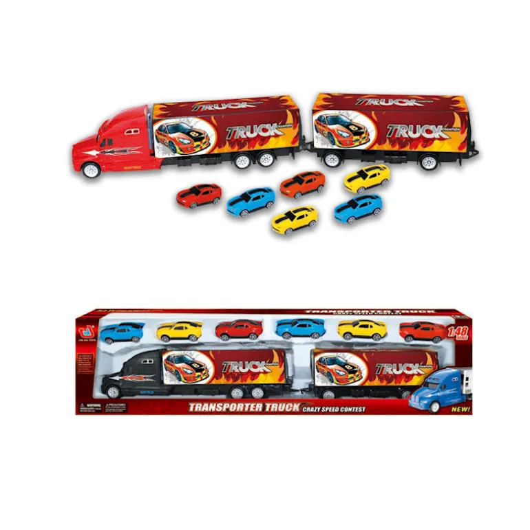 Camion + 6 voitures