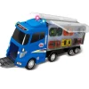 Camion avec 6 petites voitures