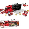 Camion coffret + véhicules rouge