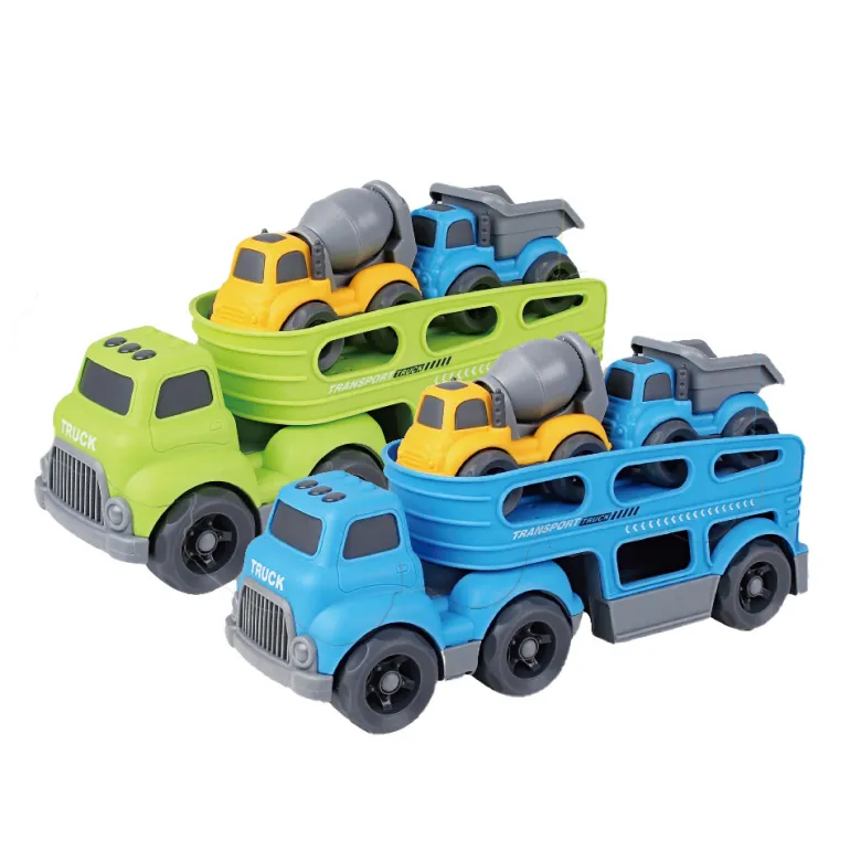 Camion de Transport Cinétique - Avec 4 Mini Véhicules - Lumière et Son