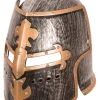 Casque chevalier médiéval - Gris/or
