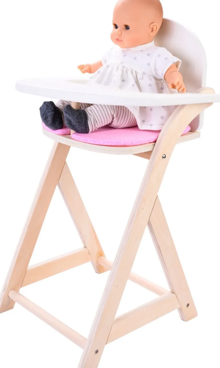 Chaise de poupée Rose/Blanc