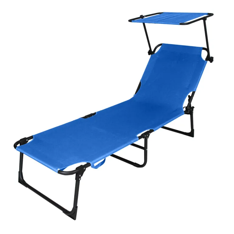 Chaise longue bleu 187x56x30 cm